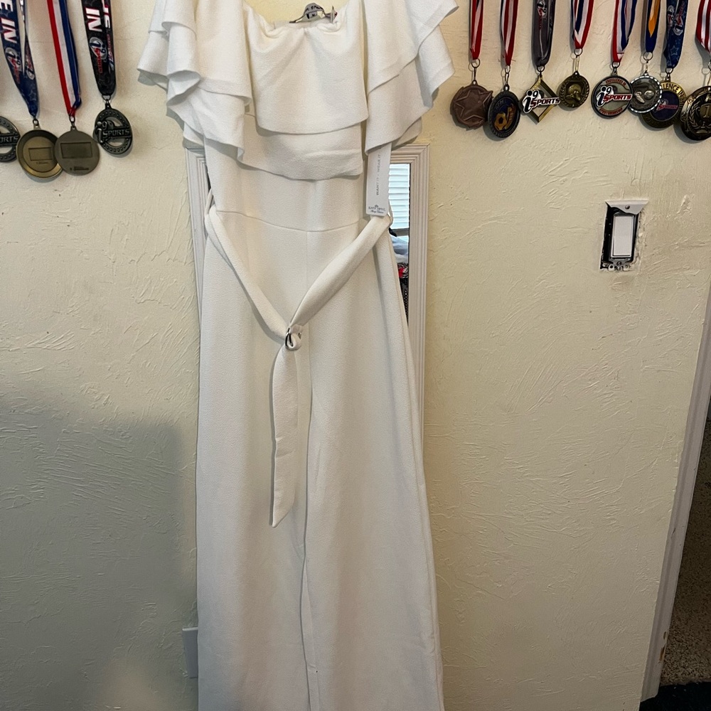 One piece white jumpsuit